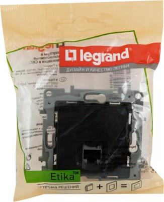 Информационная розетка RJ 45, категория 5e, UTP, Etika, антрацит – фото 6