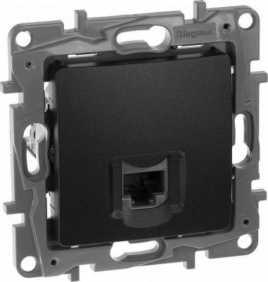 Информационная розетка RJ 45, категория 5e, UTP, Etika, антрацит – фото 7
