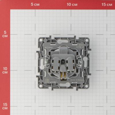 Механизм розетки 1-м СП Etika 2К+З 16А с заземл. винт. зажимы алюм. Leg 672421 – фото 6