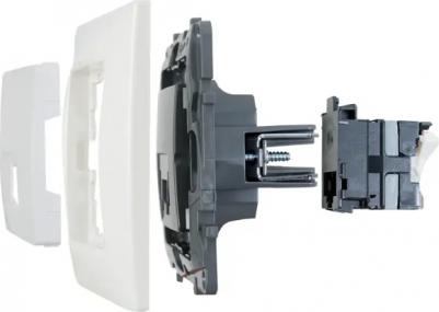 Механизм розетки информ. 1-м СП Etika RJ45 CAT.5 UTP бел. Leg 672241 1066930 – фото 10