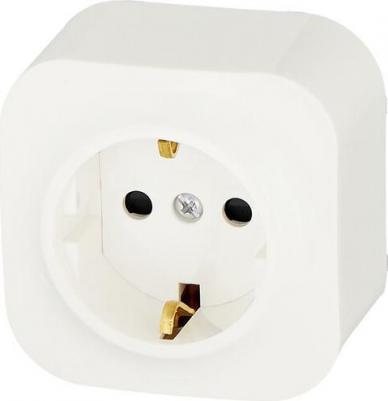 Розетка 1м с/з с з/шт. белая о/у Quteo – фото 5