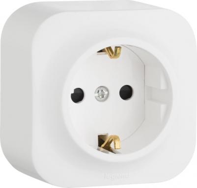 Розетка 1м с/з с з/шт. белая о/у Quteo – фото 7