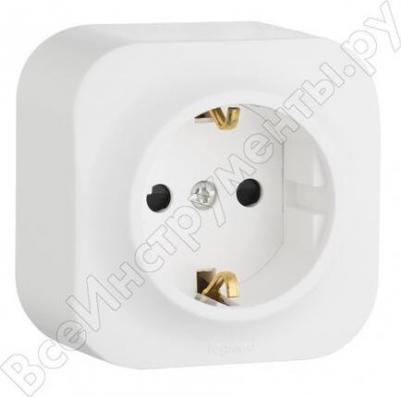 Розетка 1м с/з с з/шт. белая о/у Quteo – фото 11