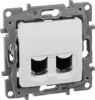 Розетка 2ХRJ45 6 UTP БЕЛ ETIKA 672254 – фото 1