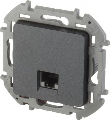 Розетка компьютерная Inspiria встраиваемая антрацит RJ45 (673828) – фото 2