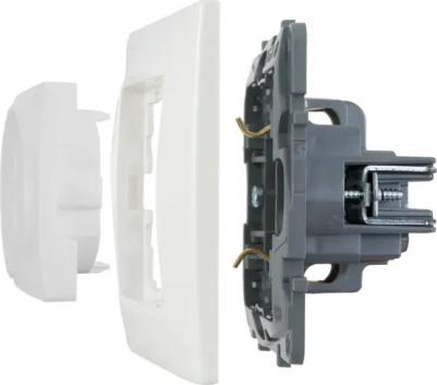 Розетка силов. Etika (672221) скрыт. зазем. IP21 белый – фото 8