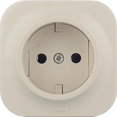 Розетка силов. Quteo (782240) откр. IP20 слоновая кость