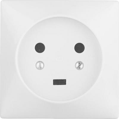 Розетка силовая для электроплит с заземлением 2Р+Е 20 А 230 В IP20 слоновая кость