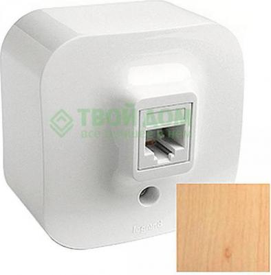 Розетка телефонная 1-м RJ11 ОП Quteo 782274, дерево – фото 7