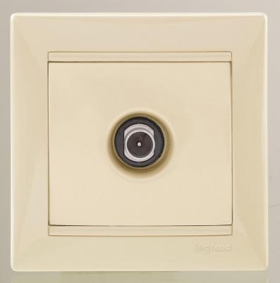Розетка TV звезда 1.5 дБ слоновая кость, Valena 774329 – фото 2