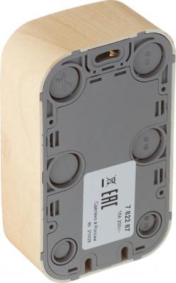 Розеточный блок с предварительным подключением 2x2К+З со шторками дерево, Quteo 782287 – фото 10