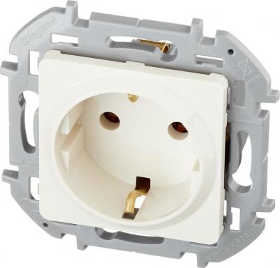 штепсельная Розетка Inspiria одноместная с заземлением 16А IP20 механизм скрытого монтажа слоновая кость – фото 3