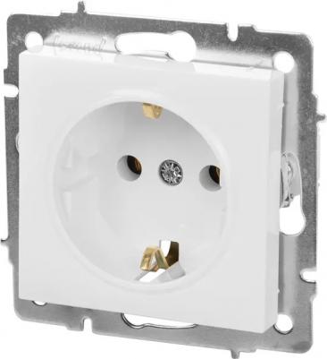 Розетка 1-м СП Vesna с заземл. защ. шторки ПБТ механизм бел. 742-0288-124B – фото 13