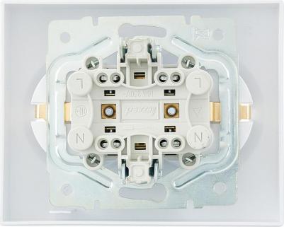 Розетка двойная Vesna с заземлением цвет белый – фото 2