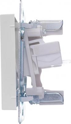 Розетка компьютерная двойная Vesna цвет белый – фото 2