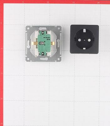 Розетка HEGEL РС16-411-08 скрытая установка черная с заземлением – фото 7