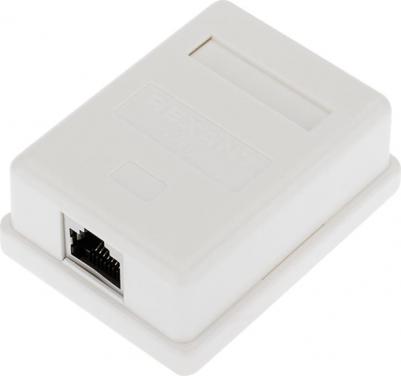Розетка компьютерная внешняя, 1-порт FTP RJ-45, CAT 6, цена за 1 шт