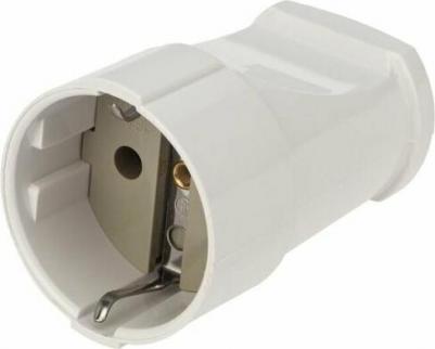 Розетка разборная Евро с з/к 16А белая, цена за 1 шт