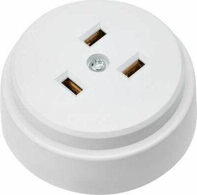 Розетка РШ для электрической плиты 32 А, 250 В, 2Р+РЕ (ОУ) белая, цена за 1 шт – фото 1