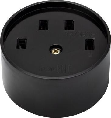 Розетка РШ для электрической плиты 32 А, 380 В, 3Р+РЕ (ОУ) черная, цена за 1 шт – фото 1