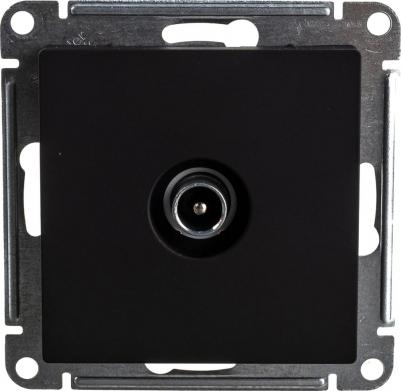 Розетка TV AtlasDesign, карбон, механизм без рамки (ATN001091)