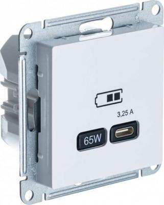 USB Розетка System Electric AtlasDesign тип-C 65W, БЕЛЫЙ – фото 1