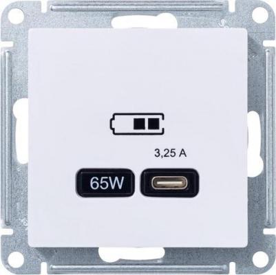 USB Розетка System Electric AtlasDesign тип-C 65W, БЕЛЫЙ