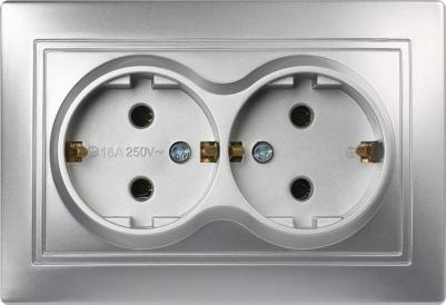 Двухместная розетка Венера SBE-01s-16-S2-Z-c