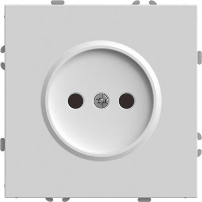 Розетка 1-местная с защитной шторкой б/з, 250В, 16А, серия Эмили, RST16-5109-01, белый фарфор, soft touch, цена за 1 шт