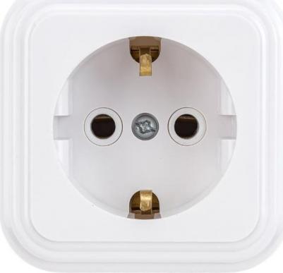 Розетка 1-местная с заземляющим контактом, 250В, 16А, IP20, PST16-21-20, белый, цена за 1 шт – фото 2