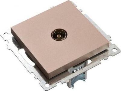 Розетка телевизионная 1-местная, 75 Ом, 5-862МГц, серия Катрин, GLS00-7108-02, шампань, цена за 1 шт – фото 1