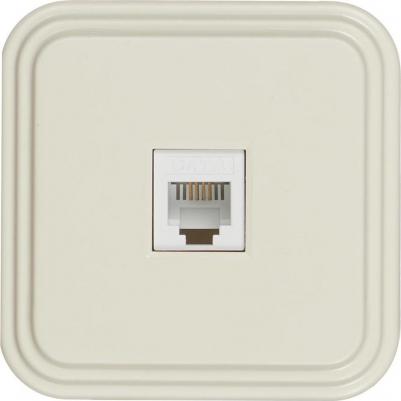 Розетка телефонная EV0313-0007 открытая установка бежевая IP20