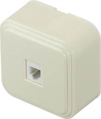 Розетка телефонная EV0313-0007 открытая установка бежевая IP20 – фото 1