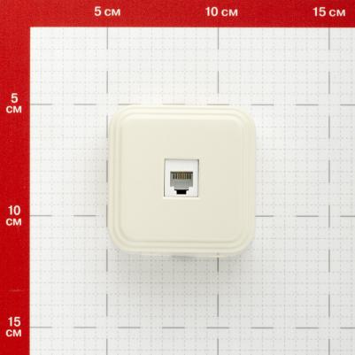 Розетка телефонная EV0313-0007 открытая установка бежевая IP20 – фото 3