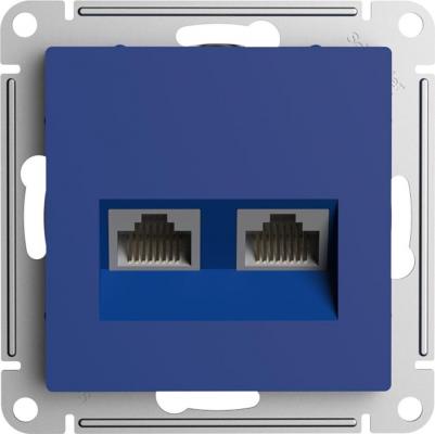 ATLASDESIGN розетка компьютерная RJ45, кат. 5Е, механизм, аквамарин – фото 2