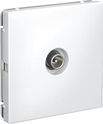 Механизм серии ArtGallery в цвете белый розетки TV проходной 4DB.предназначен для подключения телевизора к телевизионной сетипластик с ионами серебра – фото 1