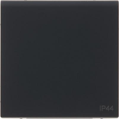 Розетка ArtGallery 16А IP44 с заземл. защ. шторки с крышкой механизм карбон SE GAL441046