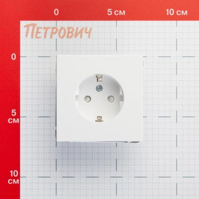 Розетка ArtGallery 16А с заземл. защ. шторки механизм бел. SE GAL000145 – фото 1