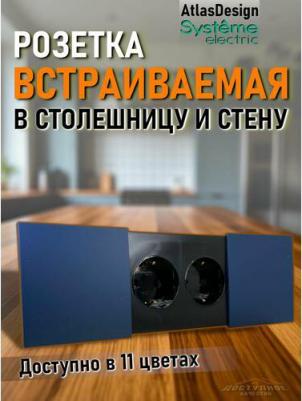 Розетка Atlasdesign аквамарин ATN001128