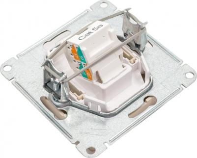 Розетка AtlasDesign компьютерная RJ45, кат. 5Е, механизм, Песочный, ATN001283 – фото 3