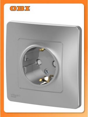 Розетка Blanca встраиваемая алюминий со шторками (BLNRS001113) – фото 8