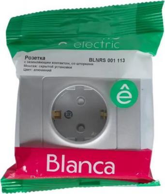 Розетка Blanca встраиваемая алюминий со шторками (BLNRS001113) – фото 13