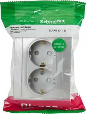 Розетка двойная SE Blanca, 16 А, 250В, встраив., с з/к, шторки, IP20, алюм., BLNRS001123 – фото 11