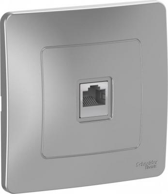 Розетка компьютерная 1xRJ45 Cat.5 BLANCA, алюминий | код. BLNIS045003 | Schneider Electric – фото 7