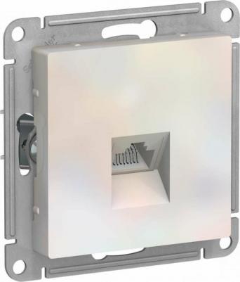 Розетка компьютерная Schneider Electric ATN000483 1-местная RJ45, жемчужная – фото 1