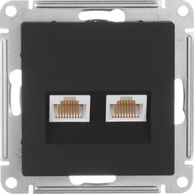 Розетка компьютерная Schneider Electric ATN001085 2-местная, RJ45 категории 5E, карбон – фото 3