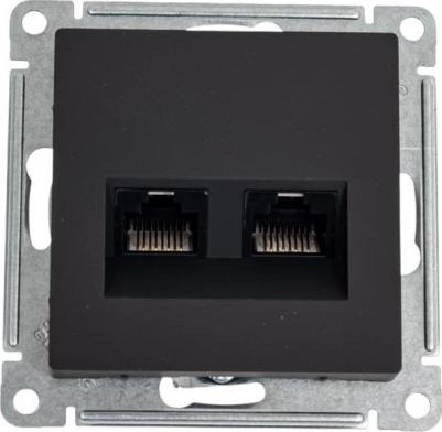Розетка компьютерная Schneider Electric ATN001085 2-местная, RJ45 категории 5E, карбон – фото 5