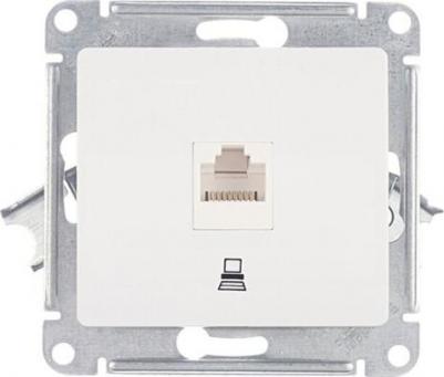 Розетка компьютерная Schneider Electric Glossa GSL000181K 1-местная, СП, RJ45, белая – фото 5