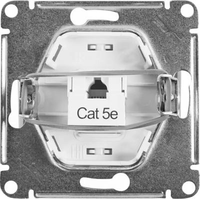 Розетка компьютерная Schneider Electric Glossa GSL000281K 1-местная, СП, RJ45, бежевая – фото 3