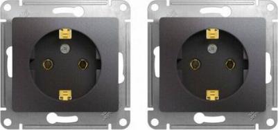 Розетка с/з Schneider Electric Glossa Графит – фото 1